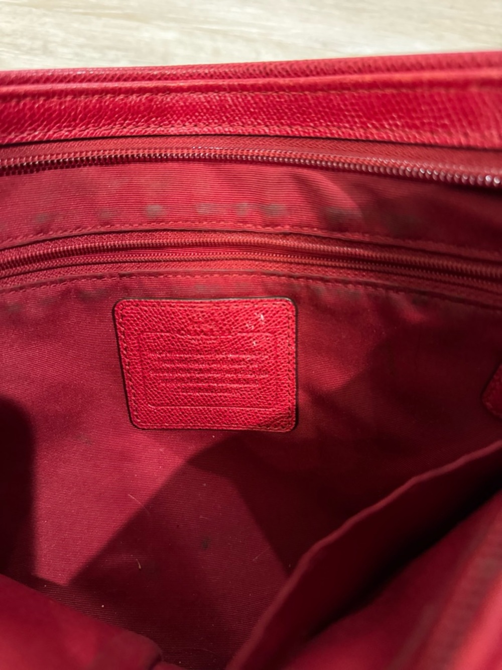 Coach Signature PVC Spencer Crossbody Bag Red Y2K Authentic - Picture 4 of 6